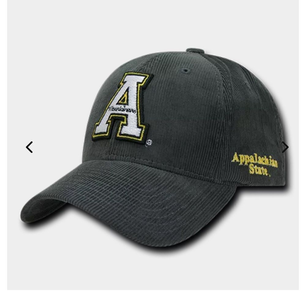 W republic Appalachian State Mountaineers Structured Corduroy CapCHARCOAL OS NWT